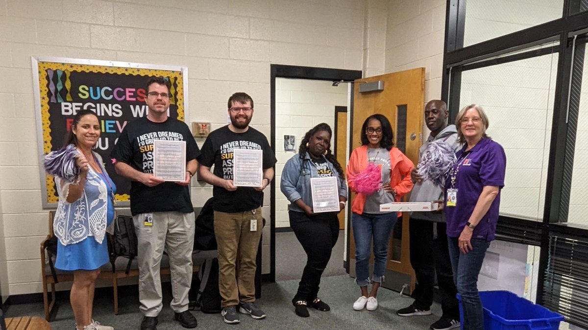 McDonoughHS's tweet photo. Can't let the week end without thanking our amazing "super cool" Assistant Principals again for a wonderful job they do everyday 🧡💜🧡💜 #RamPride https://t.co/PYdUCQp7zd