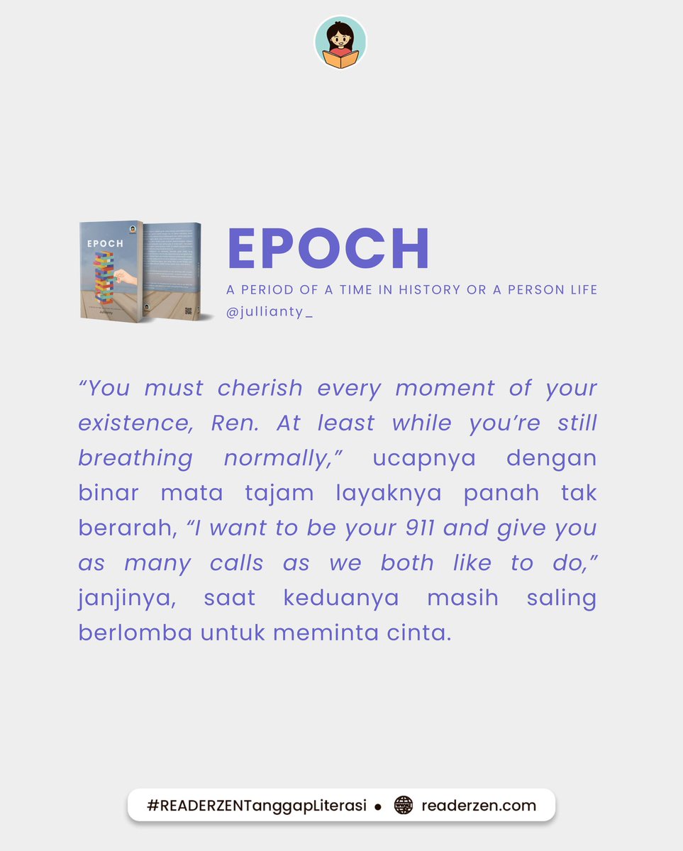readerzen's tweet photo. [Open Pre Order Epoch melalui Shopee 📦🛍️]

🗓️ 13 - 20 April 2024 

Kunjungi https://t.co/mrz6Q4grUn untuk langsung checkout buku Epoch di Shopee READERZEN! 🛒

Temukan bacaan tak terlupakan dalam setiap halaman, dalam setiap kata. Epoch menantimu! 🌟

@Minimoon52 https://t.co/laqdXlpHPz