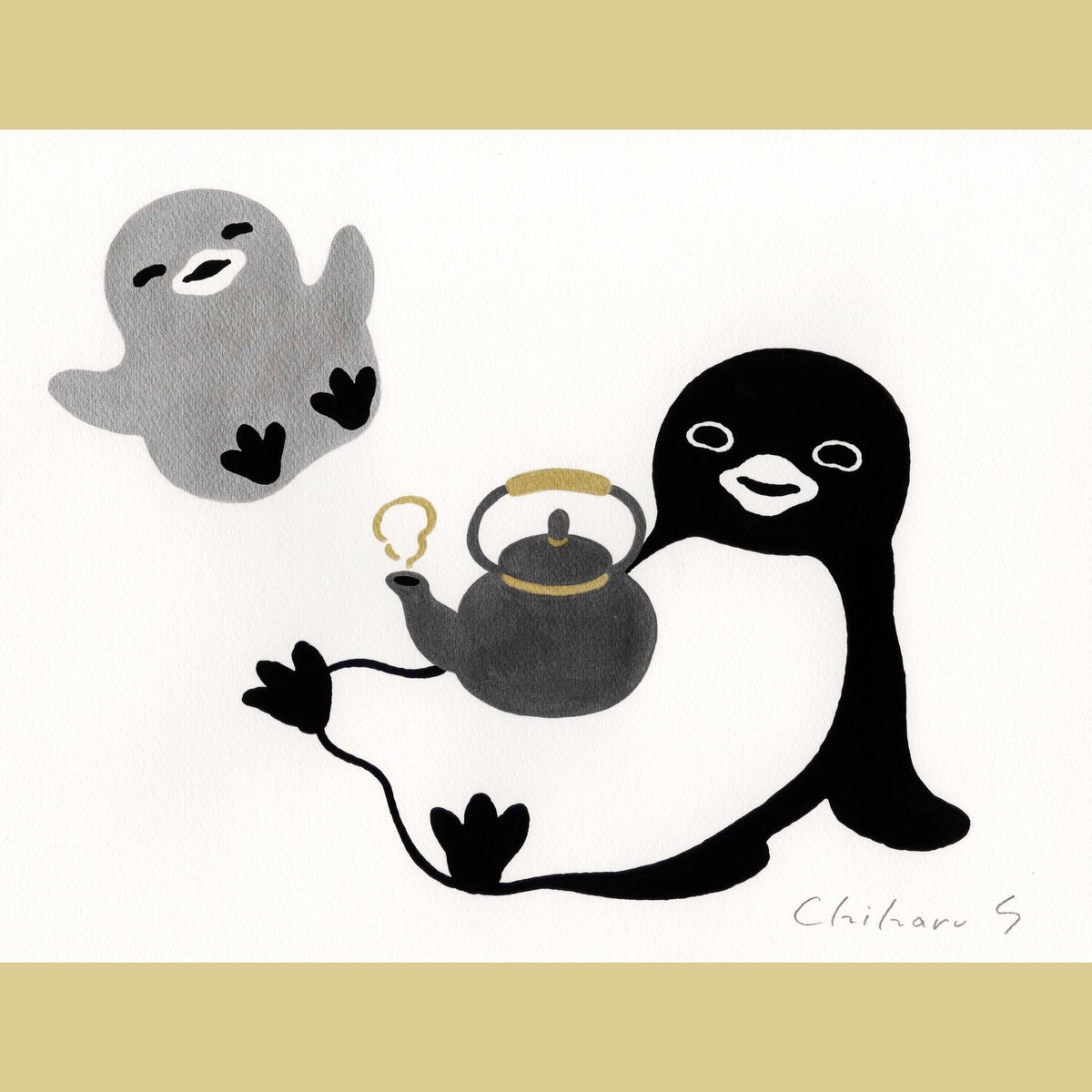 坂崎千春展 #ペンギン喫茶 会期が残り4日になりました。約40点の原画が