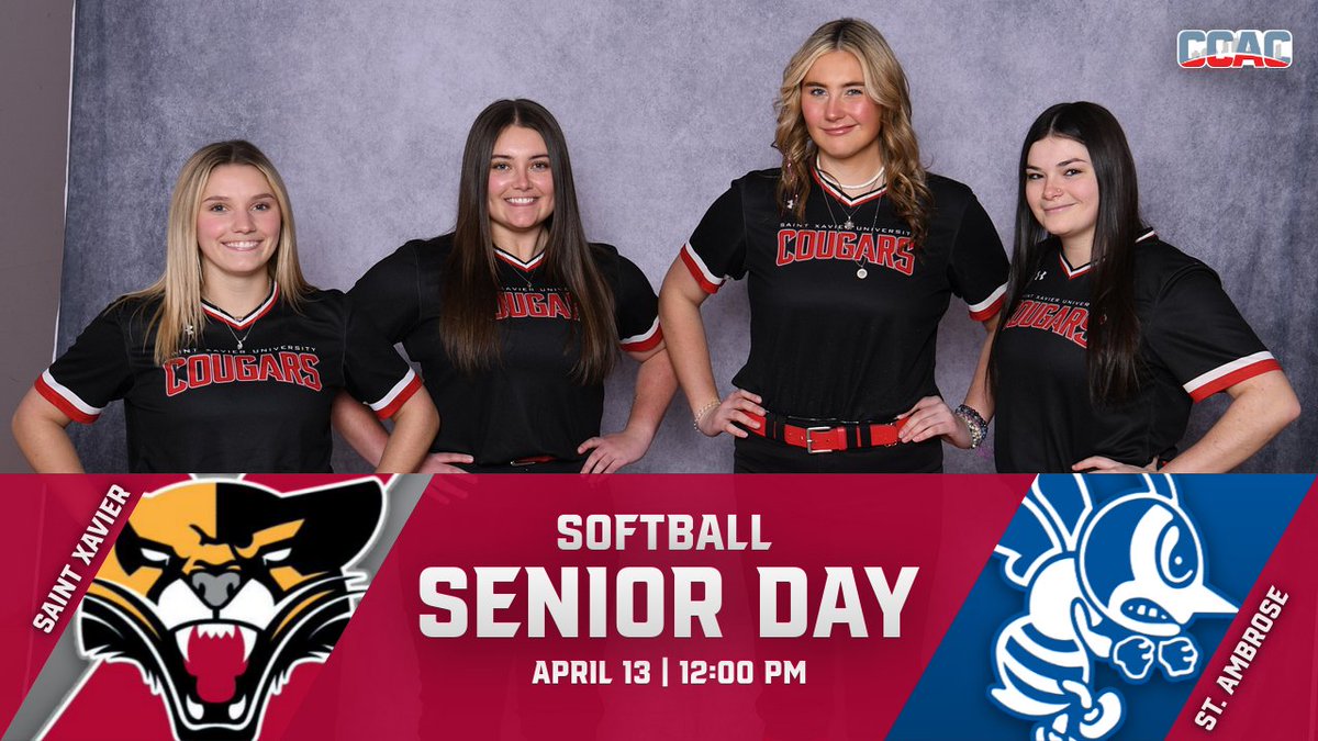 .@SXUsoftball celebrates 'Senior Day' today in between their DH w/ St. Ambrose (Iowa) at the SXU Softball Field! #GoCougs🐾🥎 #WeAreSXU 📊: sxucougars.com/sidearmstats/s…