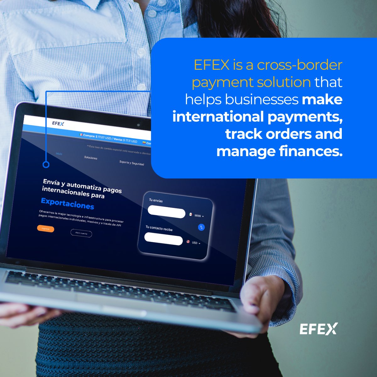 efexpay's tweet photo. What is EFEX?🤔

EFEX is a cross-border payment solution that helps businesses make international payments, track orders and manage finances ✅. 

https://t.co/SO9oXx8eNo

#efexpay https://t.co/6XjCpHdixp