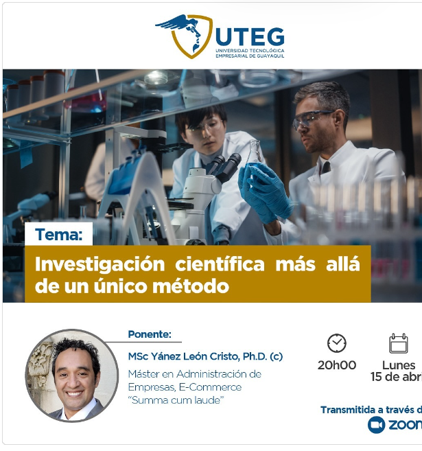 Te invita Posgrado <a href="/UTEG_ec/">UTEG</a> a la Conferencia digital del investigador Yánez León Cristo, PhD (c) <a href="/cristoleon_/">Cristo Leon, Ph.D.</a>    Registro  uteg.edu.ec/investigacion-…
Conexión  uteg-edu-ec.zoom.us/j/91803452729