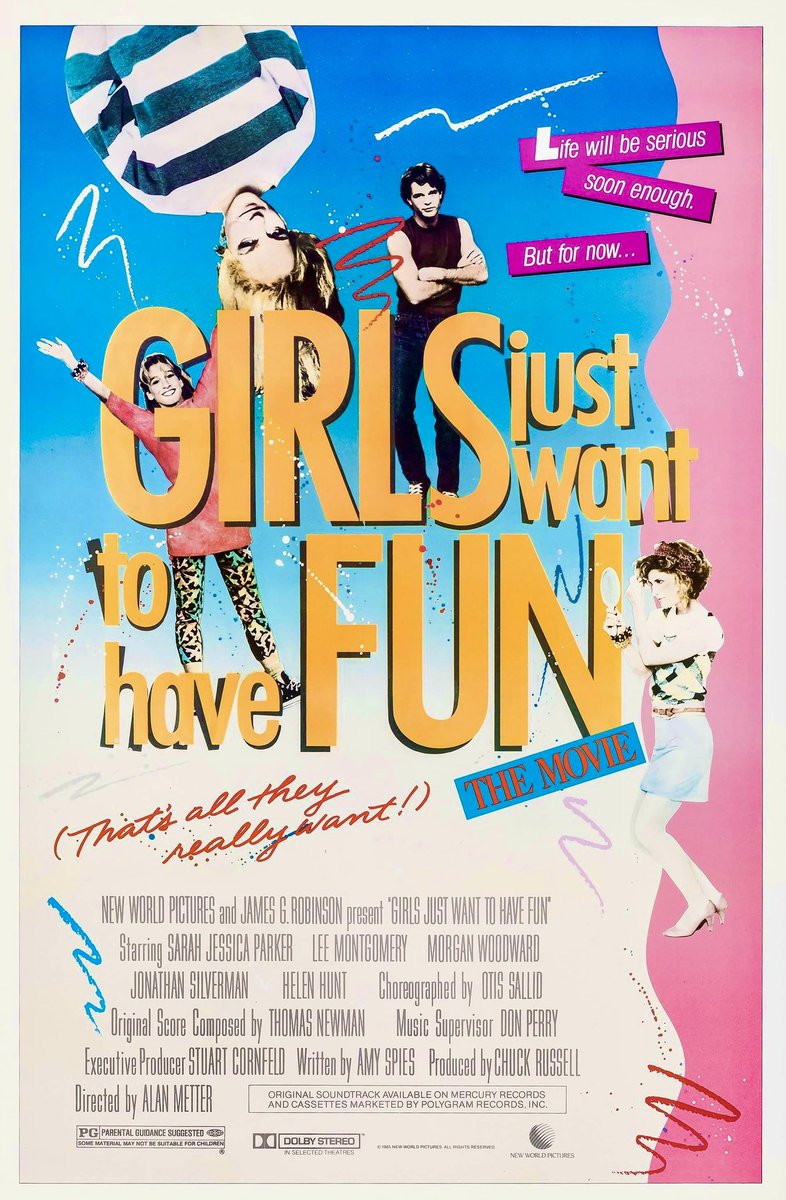 🎬MOVIE HISTORY: 39 years ago today, April 12, 1985, the movie ‘Girls Just Want to Have Fun’ opened in theaters! #SarahJessicaParker #LeeMontgomery #MorganWoodward #JonathanSilverman #ShannenDoherty #HelenHunt #EdLauter #HollyGagnier #LeeArnone #TerryMcGovern @biff_yeager