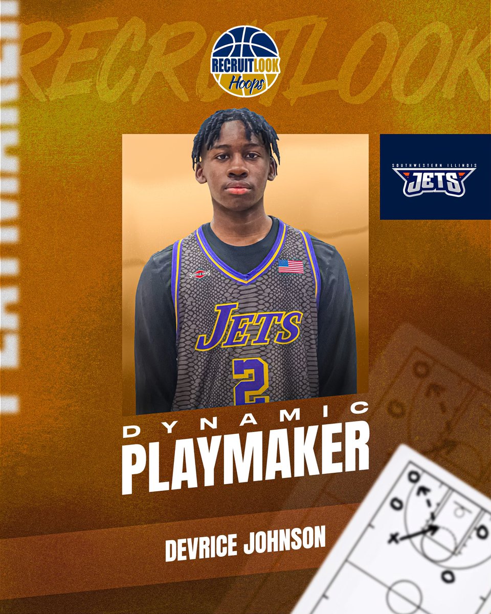 SW IL Jets | DeVrice Johnson | Distributed the ball well in open court & in half court setting. He controlled the tempo of the game on both ends of the floor. Created easy transition buckets for teammates. He finished with a double-double with 17pts 11ast + 6stl #RLHoops