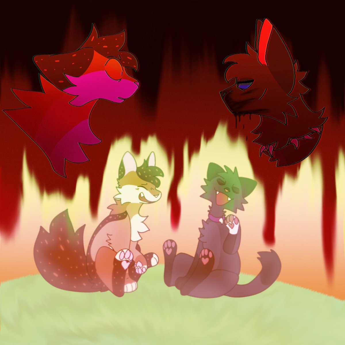 the potential of their childhood to adulthood divergence kind of got me … #spottedscourge #spottedscourgesweep #warriorcats