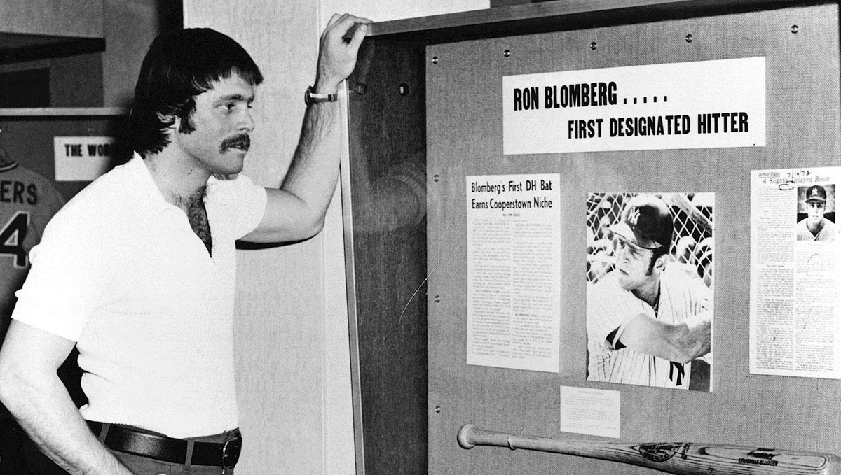 #OTD 1973: #RonBlomberg of the @Yankees became the first designated hitter in @MLB. The rule change, which allowed for a better-hitting player to replace the pitcher in the batting order, was originally only adopted by the American League. #SportsHistory #Baseball ⚾️