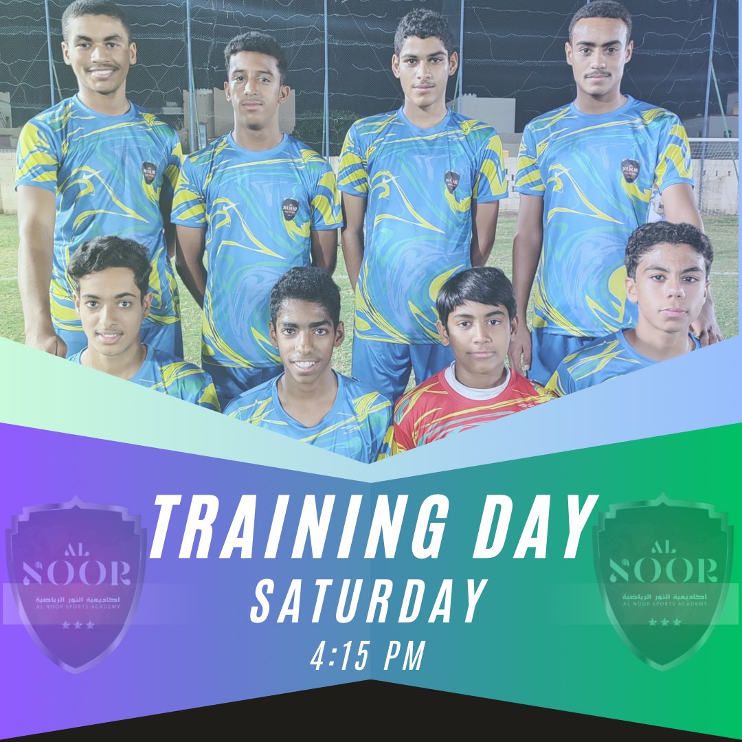 AlnoorSports's tweet photo. نعاود التدريبات اليوم عصرًا على ارض ملعب أكاديمية النور الرياضية 4:15 باذن الله

#أكاديمية_النور_الرياضية #ياسر_شوشرة 
#shoshara #alnoor_sports_academy 
#officialshoshara #yasser_shoshara #alnoor_academy https://t.co/f7vijjt1pN