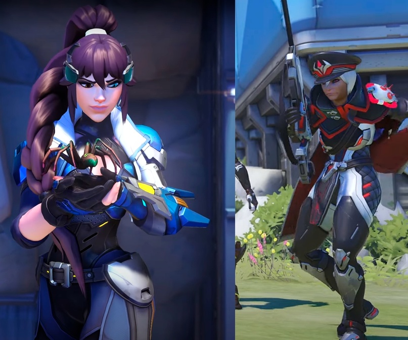 Overwatch2_NEWS's tweet photo. ■シーズン10のミラーウォッチでは「ウィドウの左目が義眼でアナは両目が健在に」なっているので、正史とは逆にアナがウィドウの片目を奪った設定かも👀

なお肌が紫なのはモイラによる狙撃力UPの為の心拍や体温を下げる改造の影響だったので、未改造の本ウィドウはへっぽこスナイパーの可能性が🤔 https://t.co/TdURx7AzZu