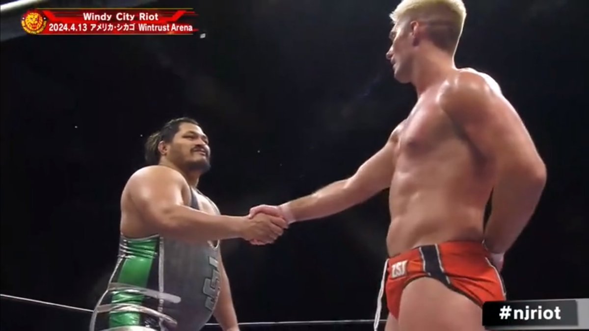 FaceGenerico's tweet photo. Jeff Cobb aparece como el primer retador para Zack Sabre Jr. La gente en #njriot pedía la lucha inmediatamente pero el "Mago de la Técnica" dijo que no había tiempo y estaba cansado. #njpw #FaceGenerico https://t.co/GK5TJWtzVE