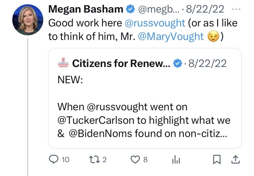 @megbasham 38/ Meg Basham promoting Russ Vought.