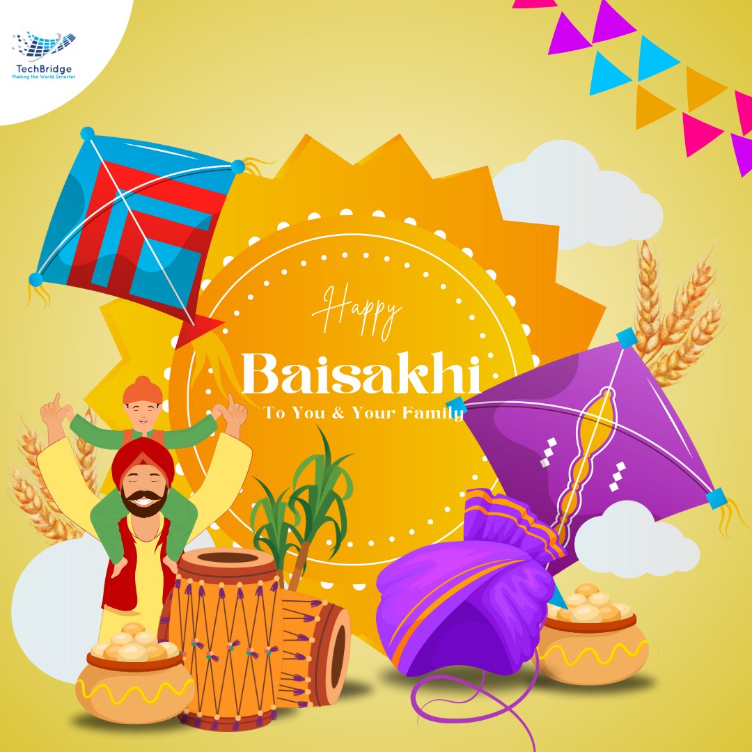 As the fields turn golden and the air fills with festivity, TechBridge wishing you a Happy Baisakhi filled with warmth and cheer! ☀️🌾
#FestivalOfHarvest
#BaisakhiFestival