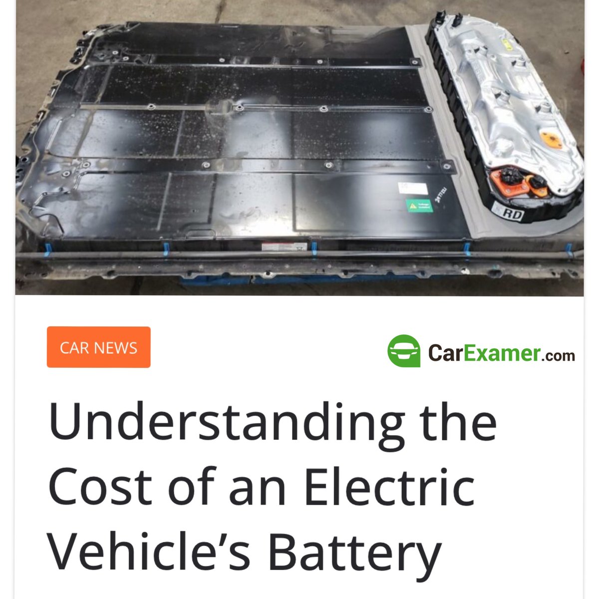 CarExamer's tweet image. What exactly is the cost of an Electric Vehicle’s battery? In this article, we delve into the intricacies of Electric Vehicle’s (ev) battery pricing - read more ℹ️👇

carexamer.com/blog/understan…

#ev #carbattery #electricvehicle #usedelectric