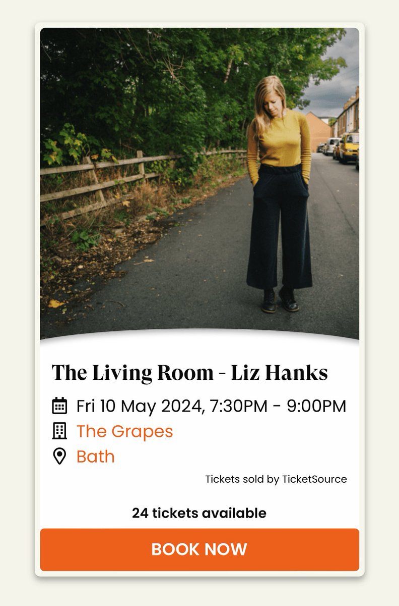 Really looking forward to playing music from my album ‘Land’ at @thegrapesbath in Bath next month. Please do tag any friends in the Bath area that you think might like to come along 🙌 ticketsource.co.uk/whats-on/bath/… #livingroomatthegrapes