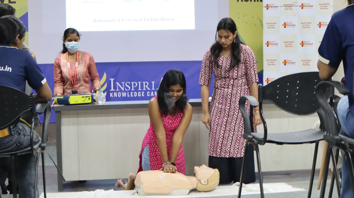 A Basic Life Support (BLS) training session was organized for the students of Inspiria on 12th March 2024 at the college premises by Neotia Getwel Multispecialty Hospital. 

#healthcare #NGMH #AmbujaNeotia #NGMH #NeotiaGetwel #NeotiaGetwelMultispecialtyHospital #siliguri