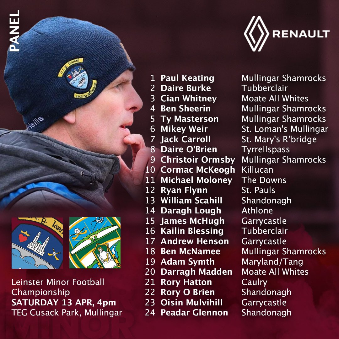 A unique occasion!
The best of luck lads!

@westmeath_gaa 
@WHExaminer 
@westmeathtopic