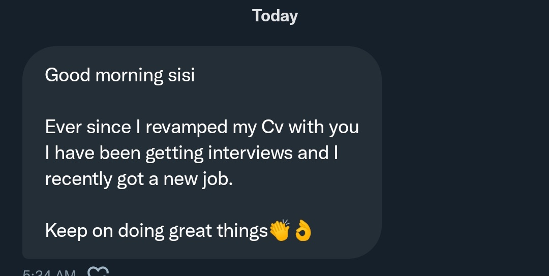 CV DESIGN/ REVAMPING SERVICES Offering tailor-made cv's that are ATS FRIENDLY and modernized to meet recruiters' standards. For queries: DM @Zama_Malunga WhatsApp wa.me/+27691565222 #JobSeekersSA Please RT for awareness 🙏