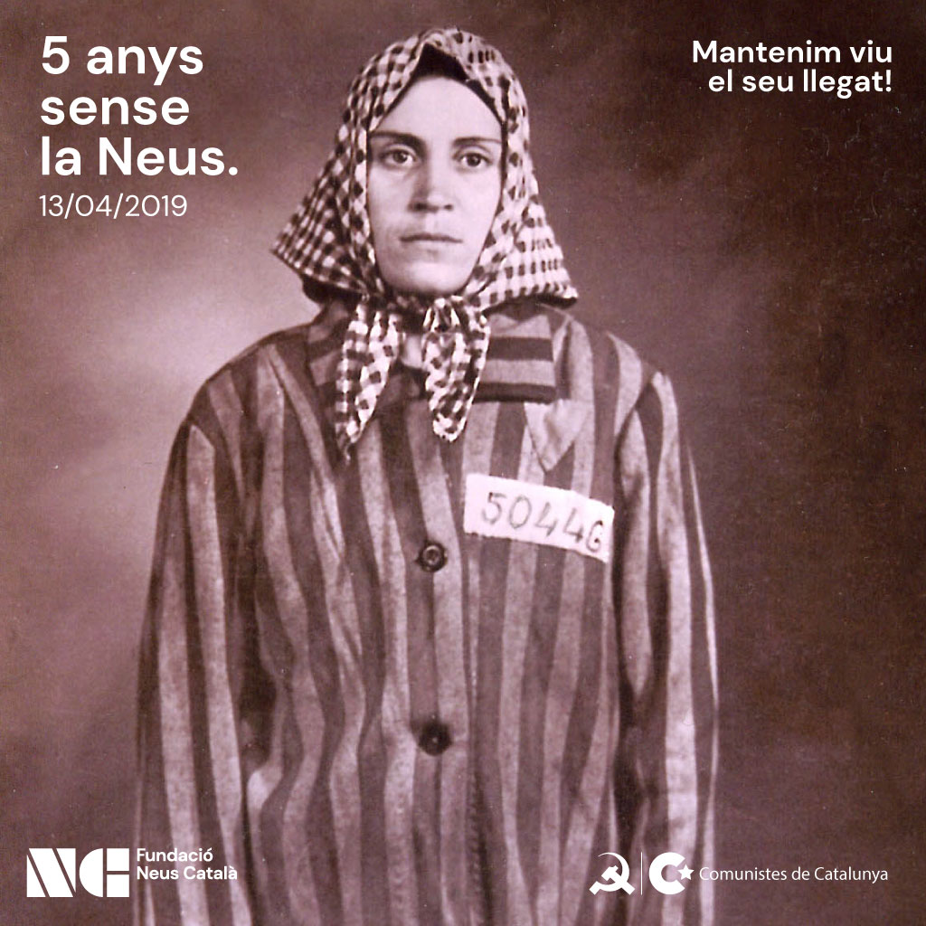 Avui fa cinc anys que ens va deixar la Neus. 

Treballem cada dia per mantenir viu el seu llegat.
