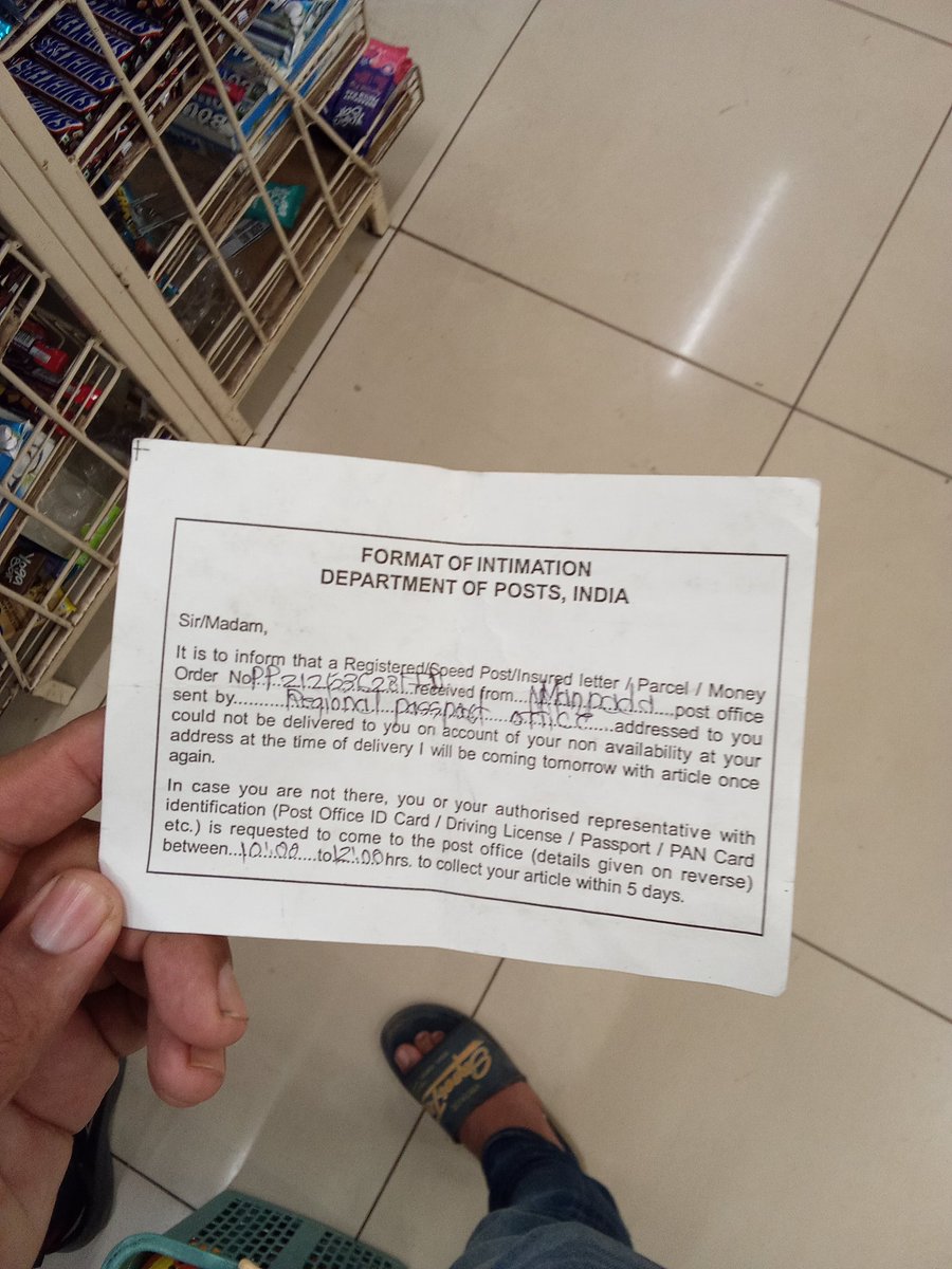 atmanirbarsingh's tweet photo. @IndiaPostOffice why this Indian postman are so fool, he brought my wife passport my father showed him adharcard of my wife and himself, to postman then also he denied to give, my wife called him he said come to post office on Saturday and you can collect he has given me one pape https://t.co/jy5mUukdm1