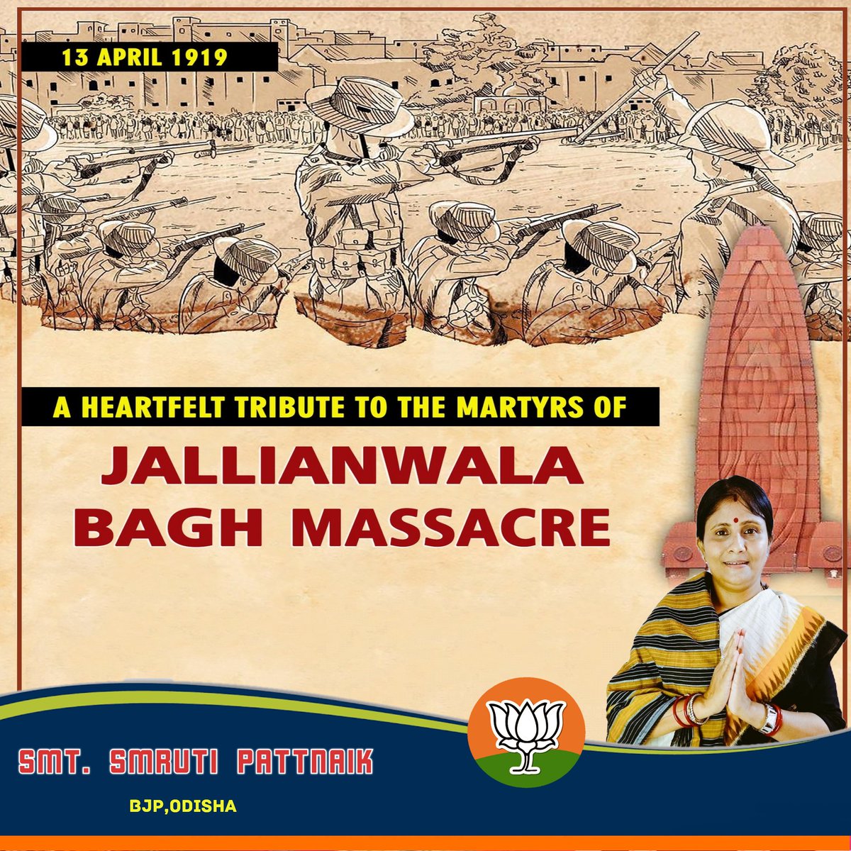 Solemn tributes to the martyrs of Jallianwala Bagh massacre. The valour and sacrifice of the great martyrs inspire every Indian and will forever be remembered. #JallianwalaBaghMassacre