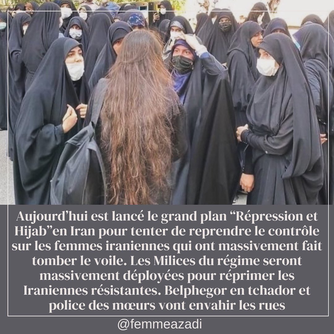 Alors que le monde a les yeux rivés sur le proche orient avec cette menace d’une riposte de la république islamique contre Israël, le régime en profite pour accentuer encore et toujours plus la répression intérieure. Les femmes ayant massivement fait tomber le hijab et résistant…