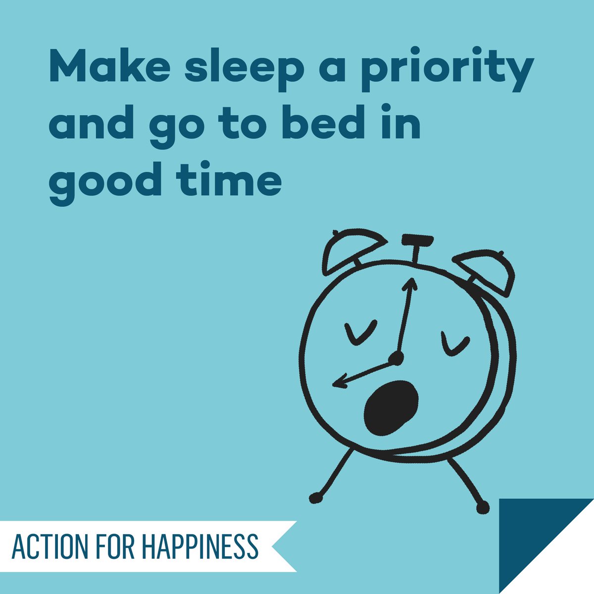Active April - Day 13: Make sleep a priority and go to bed in good time actionforhappiness.org/active-april #ActiveApril