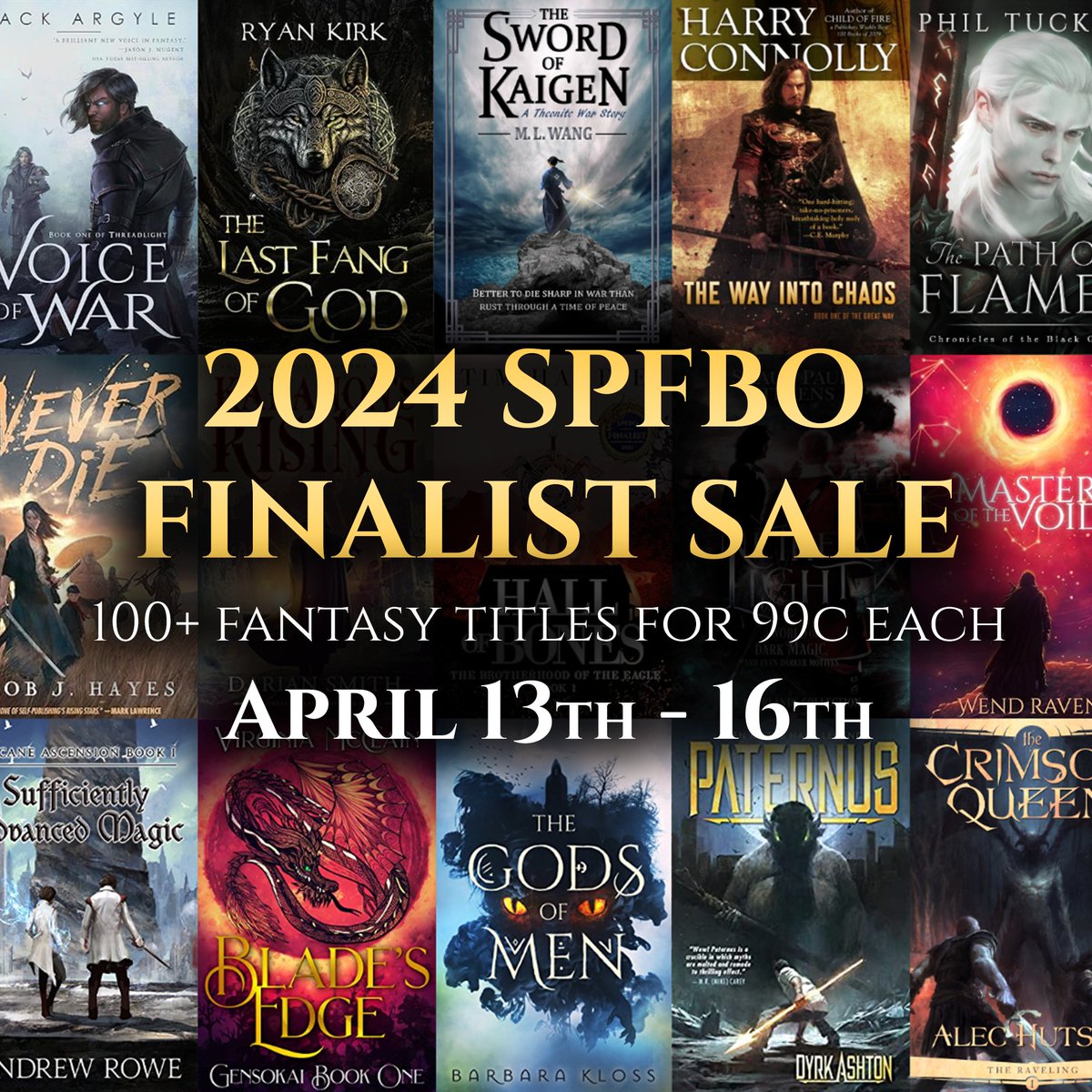 The 99p #SPFBO Finalists Sale, hosted by ML Wang, returns. Featuring some of the best fantasy titles from the last 9 years, this is a chance to add to your virtual bookshelves at a bargain price. My novels Hall of Bones and A Quiet Vengeance are both included. Details below 👇