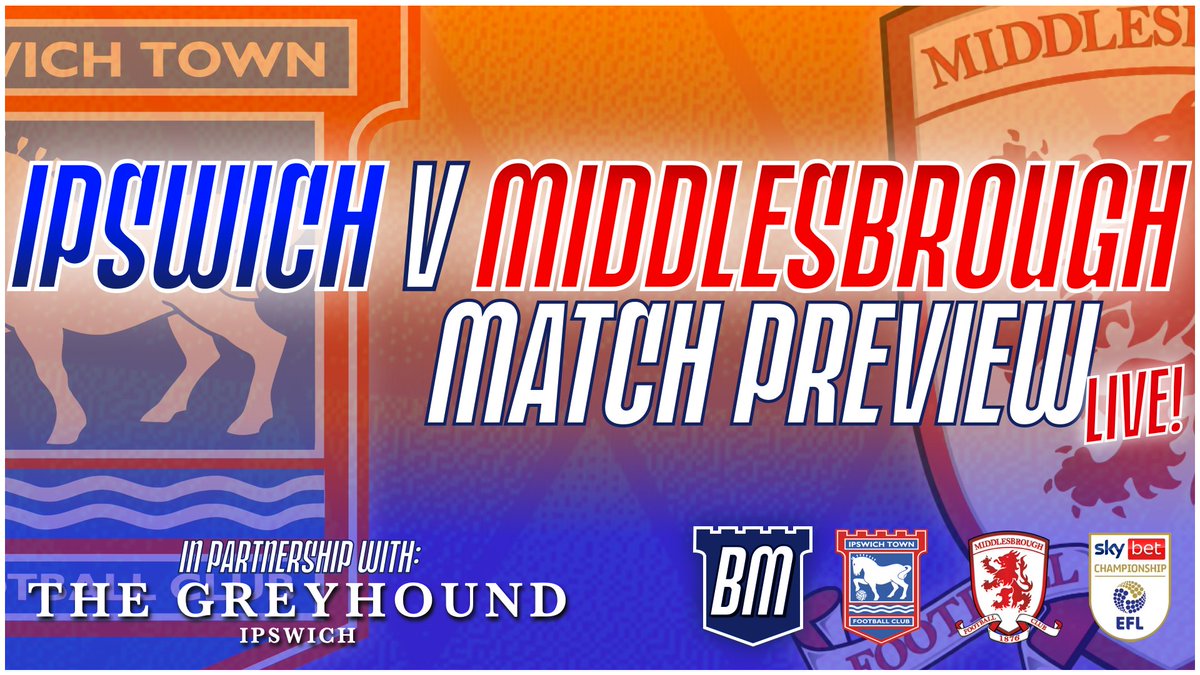 🔍 #ITFC V #BORO MATCH PREVIEW - OUT NOW!! 🗣️ It's match-day so we have the info you need ahead of kick-off! ✅ Watford recap ✅ Boro intel ✅ #ITFC selection options ✅ Foundation donations @TheGreyhoundIps ✅ Predictions 🎧 podcasts.apple.com/gb/podcast/blu… 📺 youtube.com/live/_do3-th9c…