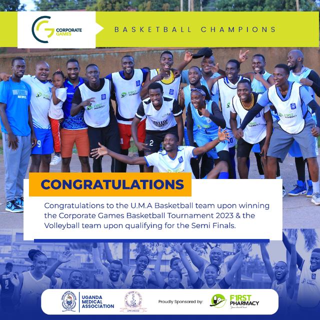 The Defending Champions of the 2023 Corporate Games Basketball Tournament will be there and they will surely make us proud... #CorporateGamesUg @FirstPharmacy_ @CorporateGamesU @NBSportUg