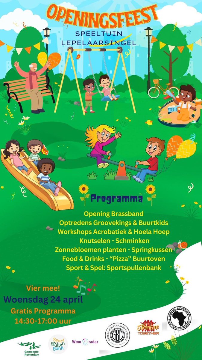 💚samenspel, samenspelen 
#indewijk Speeltuin Lepelaarsingel 
24 april 14.30 - 17.30u
