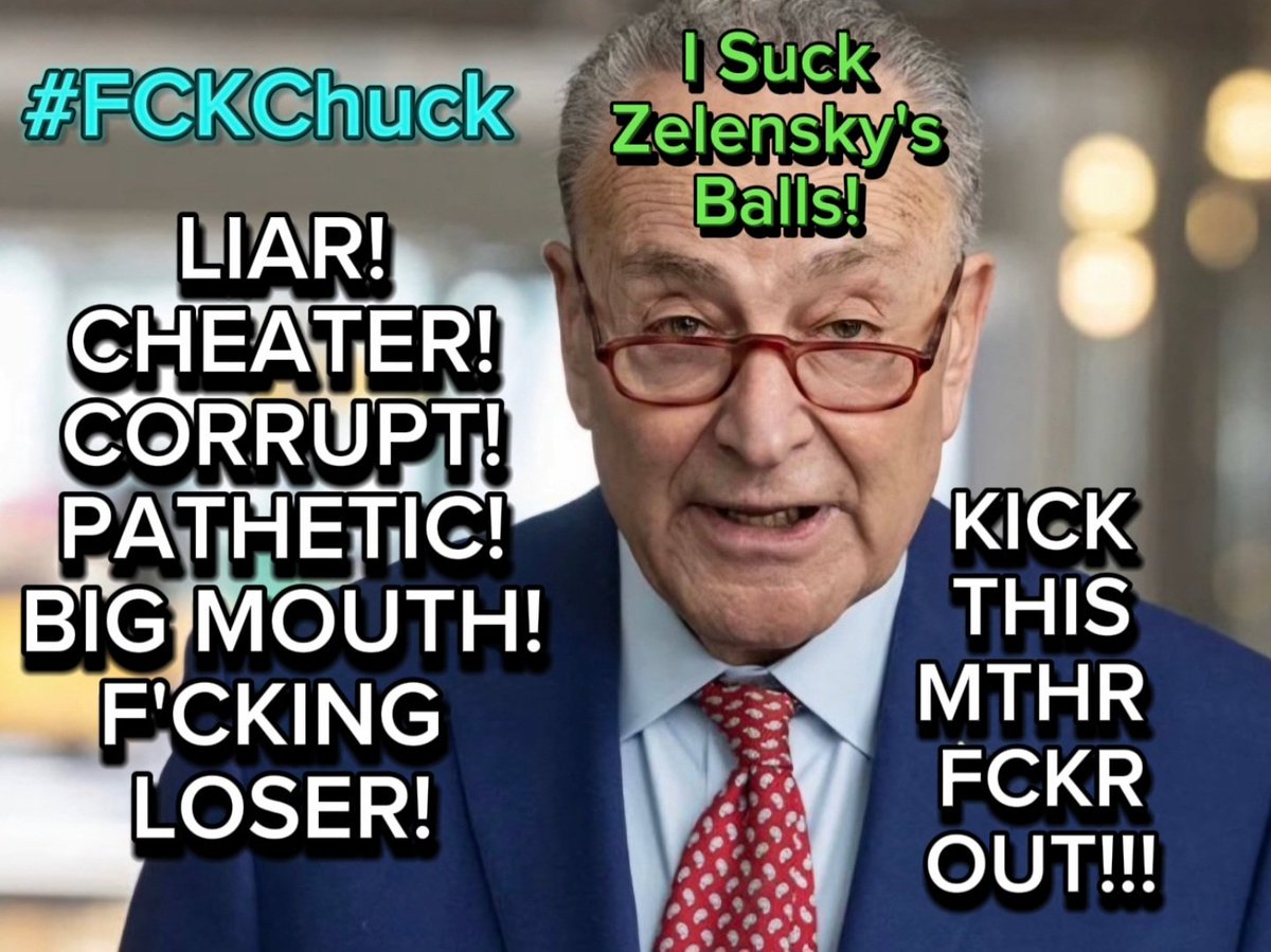 _chatterboxmama's tweet photo. GET THIS MTHR F'CKR OUT! ๐ก๐ก๐ก HE SHITS CORRUPTION! HE LIES! #FCKChuck Hates America! #FJB
#Iran #letsdance #VacateTheChair #BidensBorderINSURRECTION #ChuckSchumerisCORRUPT #opay #themasters #Coachella #DemocratsAreDestroyingAmerica https://t.co/8ilk8NRwtv