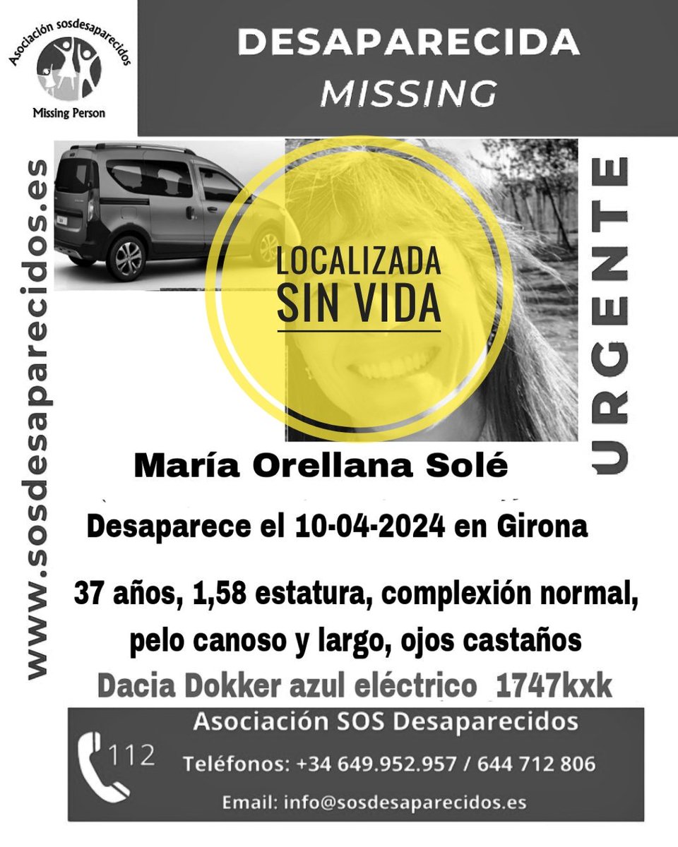 🔕 DESACTIVADA 🟠 Alta vulnerabilidad #desaparecido #sosdesaparecidos #Missing #España #Girona #Barcelona Fuente: sosdesaparecidos Síguenos @sosdesaparecido