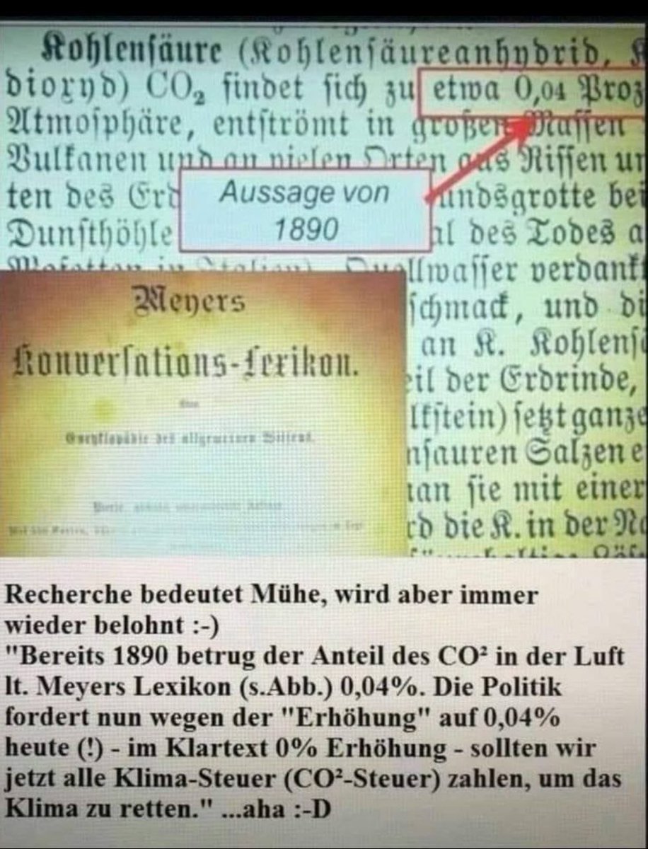 miejskiziom's tweet image. Już w 1890r. zawartość CO² w powietrzu wynosiła 0,04%.
Dzisiaj powinniśmy wszyscy zapłacić podatek klimatyczny za wzrost CO² (dzisiaj zawartość CO² wynosi...
...aż 0,04%)😄👇