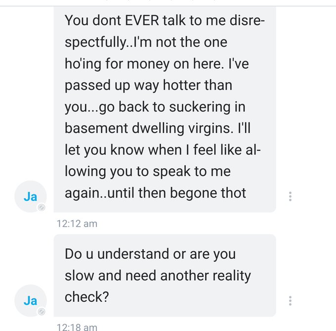 Shout out to the dude who called me a "nice ass female" and when I told him to watch his mouth, proceeded