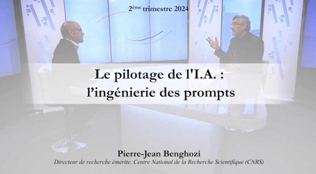 #IQSOG #LaLettre #13avril Avec Pierre-Jean Benghozi, CNRS - Centre national de la recherche scientifique, École Polytechnique xerficanal.com/iqsog/emission…