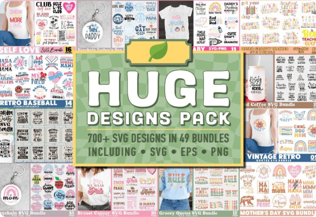 Packed with over 700 unique designs curated by the talented team at Graphic Home, The Huge Designs Pack SVG Bundle spans across 49 incredibly diverse quote bundles.

Read more 👉 lttr.ai/ARZ2a

#CommercialLicense #FreeDownload