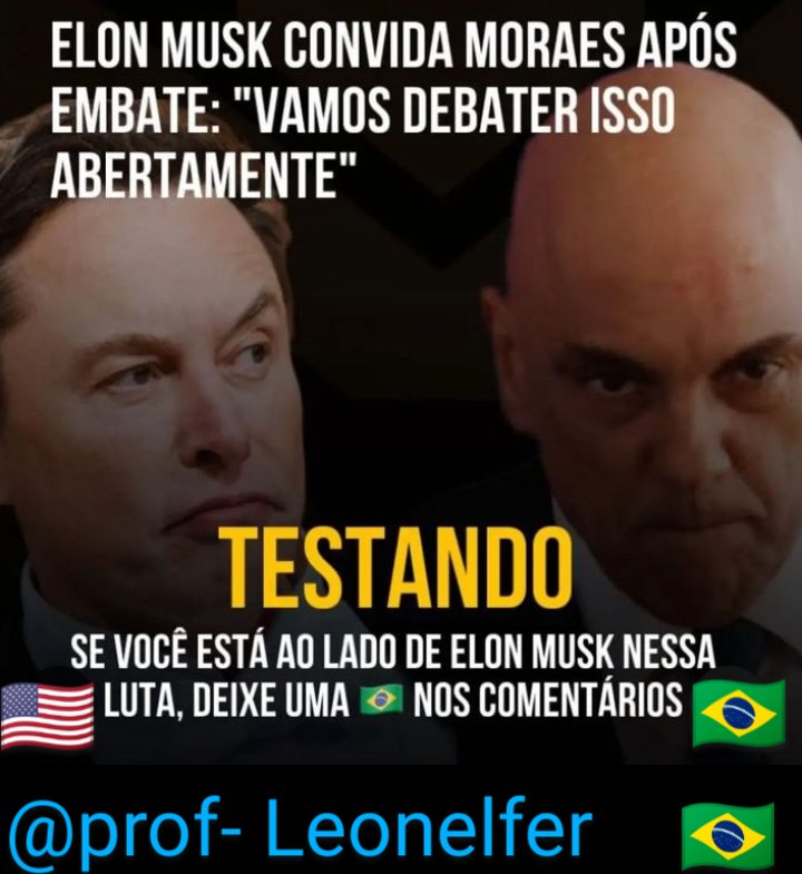 Prof_leonelfer's tweet photo. ALEXANDRE DE MORAES 

VAI ACEITAR O CONVITE ??    🤔 https://t.co/xGVrgxDxCH