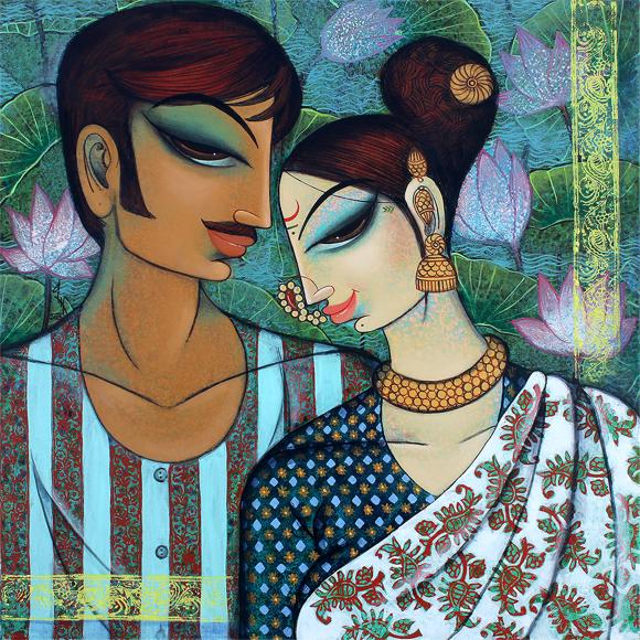 Couple tinyurl.com/2hwxps8j #VarshaKharatmal #paintingbyVarshaKharatmal #VarshaKharatmalpainting #Indianartist #artistsfromIndia #Indianart #artgallery #Indianartgallery #artgalleryinInda #onlineartgallery #investinart #Eikowa #Eikowaart #Eikowaartgallery