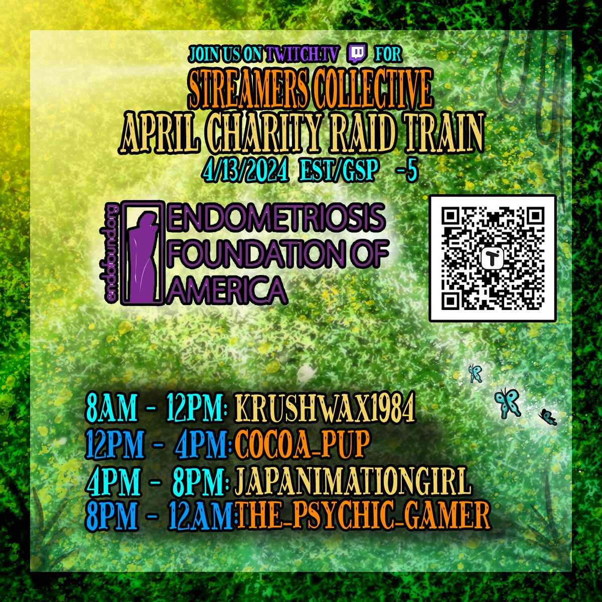 Up next for the charity raid train is ... ME! #endometriosis #charity #raidtrain #TheStreamerCollective #collective
We are so excited to bring you another week of streams and #EndometriosisAwareness #EndometriosisFoundationOfAmerica #GTAV #GTAOnline #PlayWithFriends