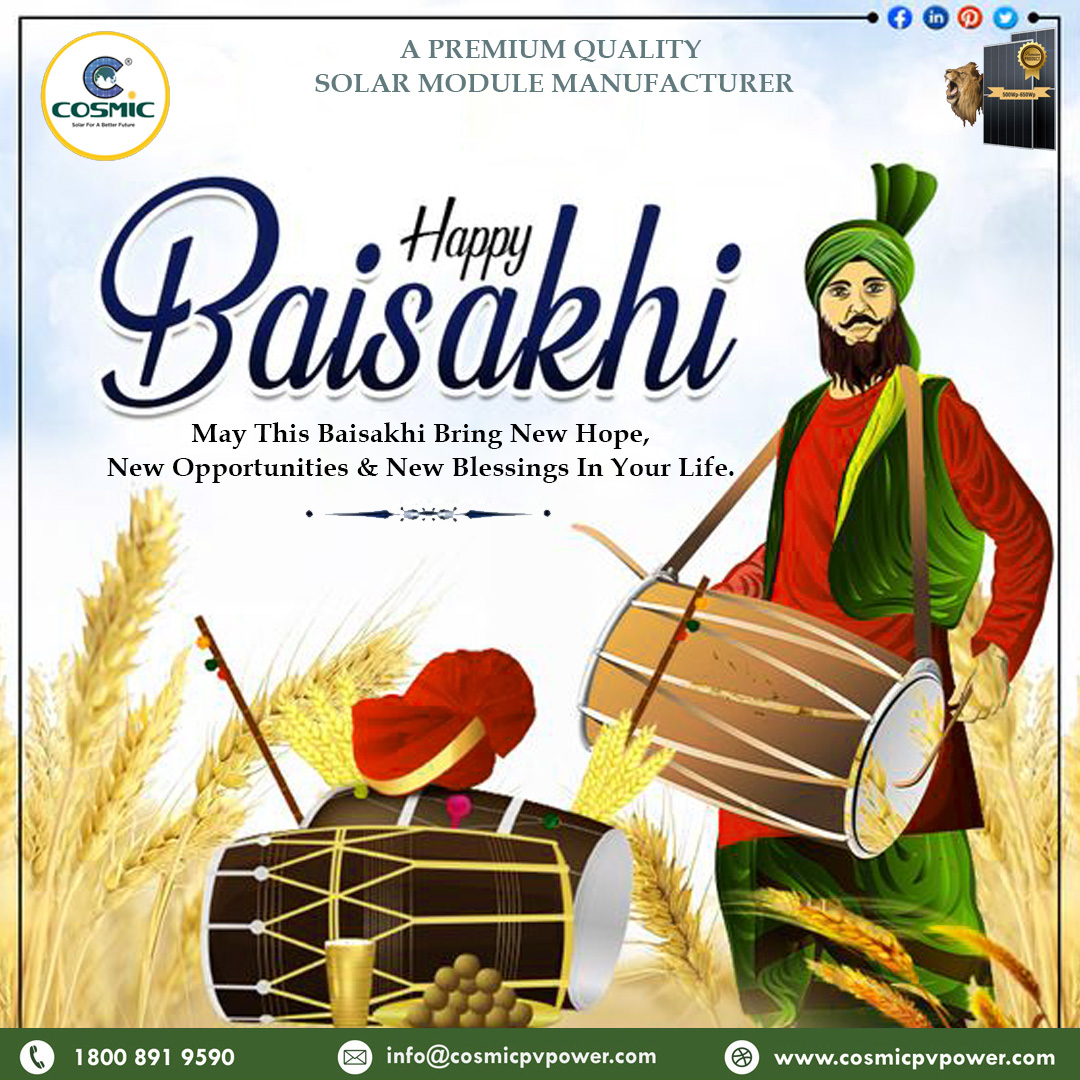 Get into the #festive mood and let your heart dance to the rhythm of the drums. The occasion of #Baisakhi may bring new hope, new opportunities, and new blessings in your life. #CosmicPVPower wishes everyone a prosperous and #HappyBaisakhi! #Vaisakhi #BaisakhiFestival #India