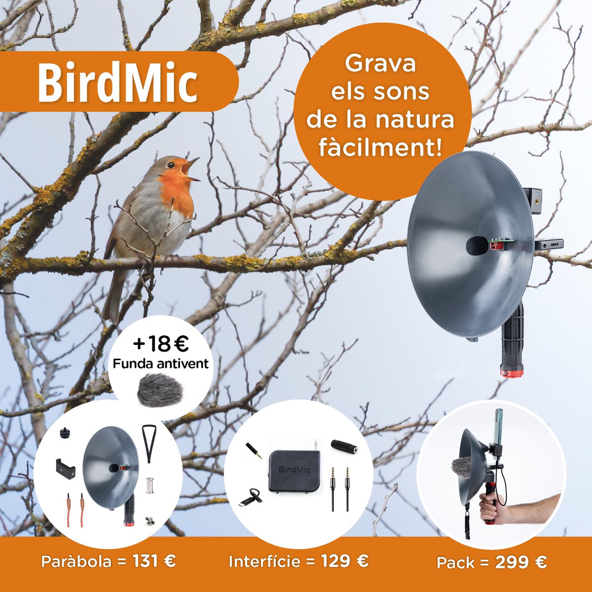 oryxnatura's tweet photo. Coneixes el BirdMic? 🧐 

Si vols gravar per a documentar la diversitat d'ocells de la teva zona 🎵 o simplement gaudir de l'experiència d'escoltar els diferents cants… el BirdMic s'adapta a les teves necessitats 🦉🎶

T’ho expliquem tot a weboryx 😊➡️ https://t.co/Ugo3pDzJaF https://t.co/4EsJYfnJ1j
