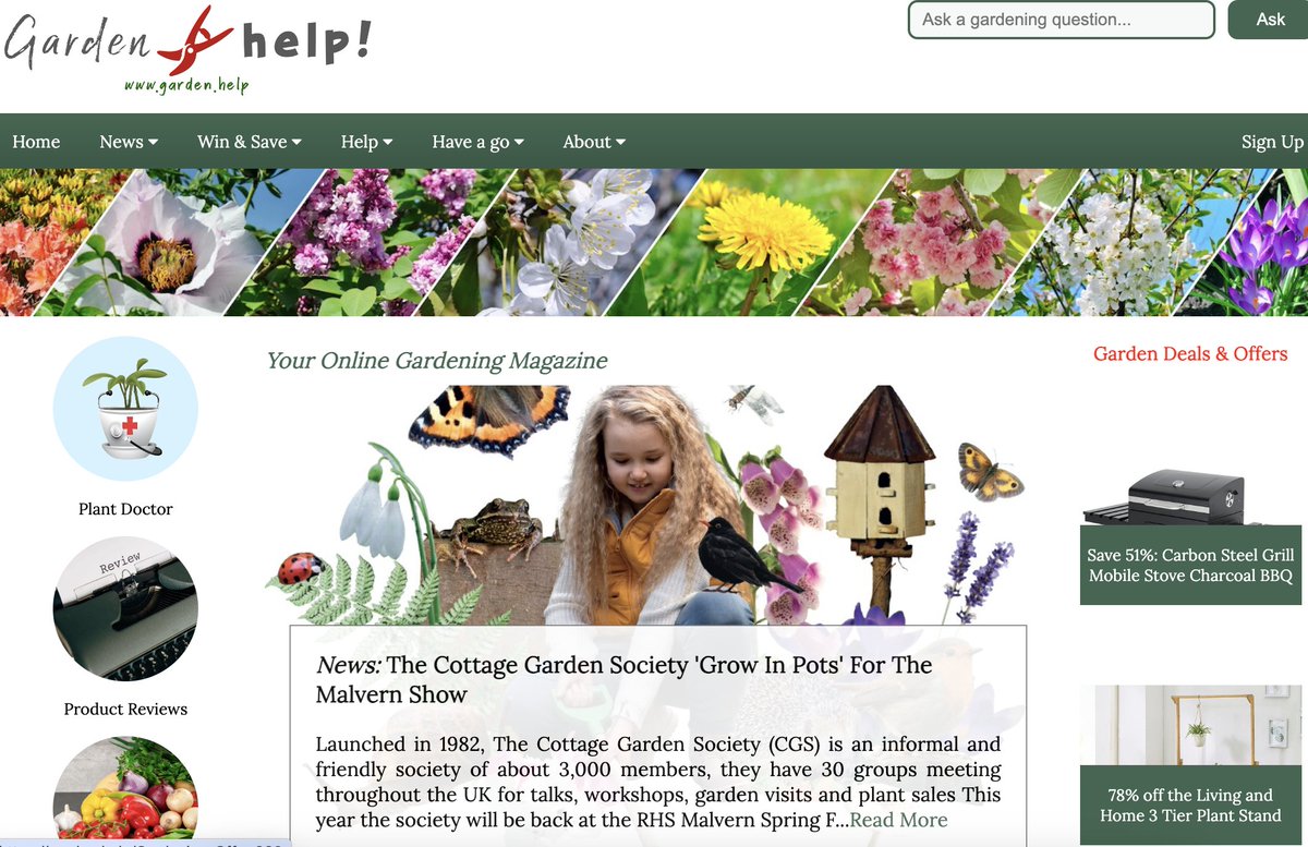 Garden.Help is spoiling you this week with all the news, features, visits, tips, videos, recipes & jokes - oh and answers to your plant / garden questions as well.
#win a @CobraGarden hedgetrimmer, tickets to #RHSChelsea, a gift voucher & lots more!
🌷🐝🌸🪺🍋🌹🌱🌳😊