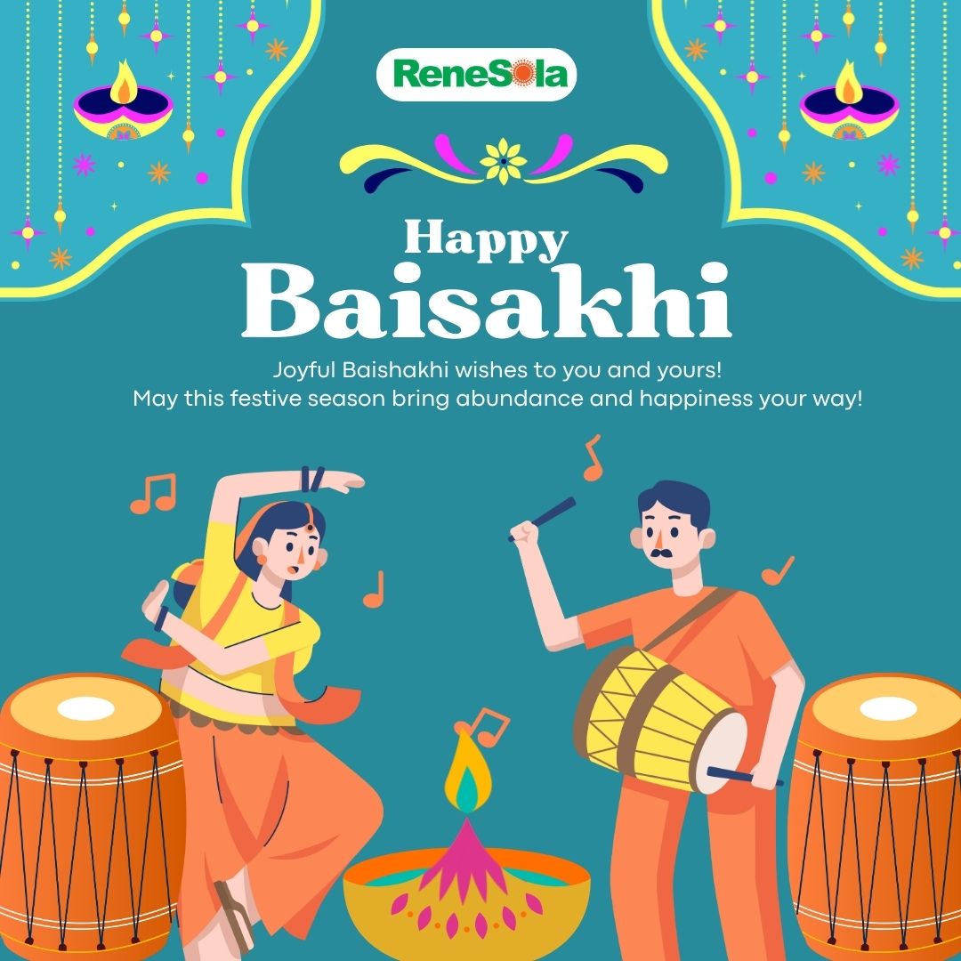 Happy Baisakhi! Today is a vibrant celebration of the spring harvest in North India, particularly in Punjab. People of all faiths celebrate with delicious food, festive clothes, and energetic Bhangra and Gidda dances! #Baisakhi #PunjabiHarvest #SpringFestival #India #Renesola