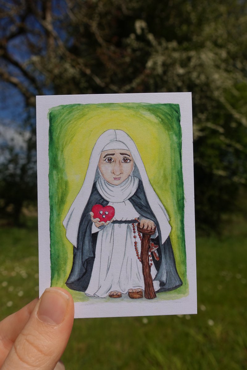 DomSrStJoseph's tweet photo. Happy feast of St Margaret of Castello! She is so inspiring &amp; we strongly recommend getting to know her better😊
Prayer cards with Sr Catherine's watercolour portrait of St Margaret are available in our #Dominicards shop! https://t.co/EReQ0QSGFq

#margaretofcastello #saints https://t.co/ukytKjuyLF