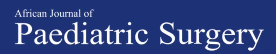 Vinayak Rengan on X: “The African Journal of Pediatric Surgery