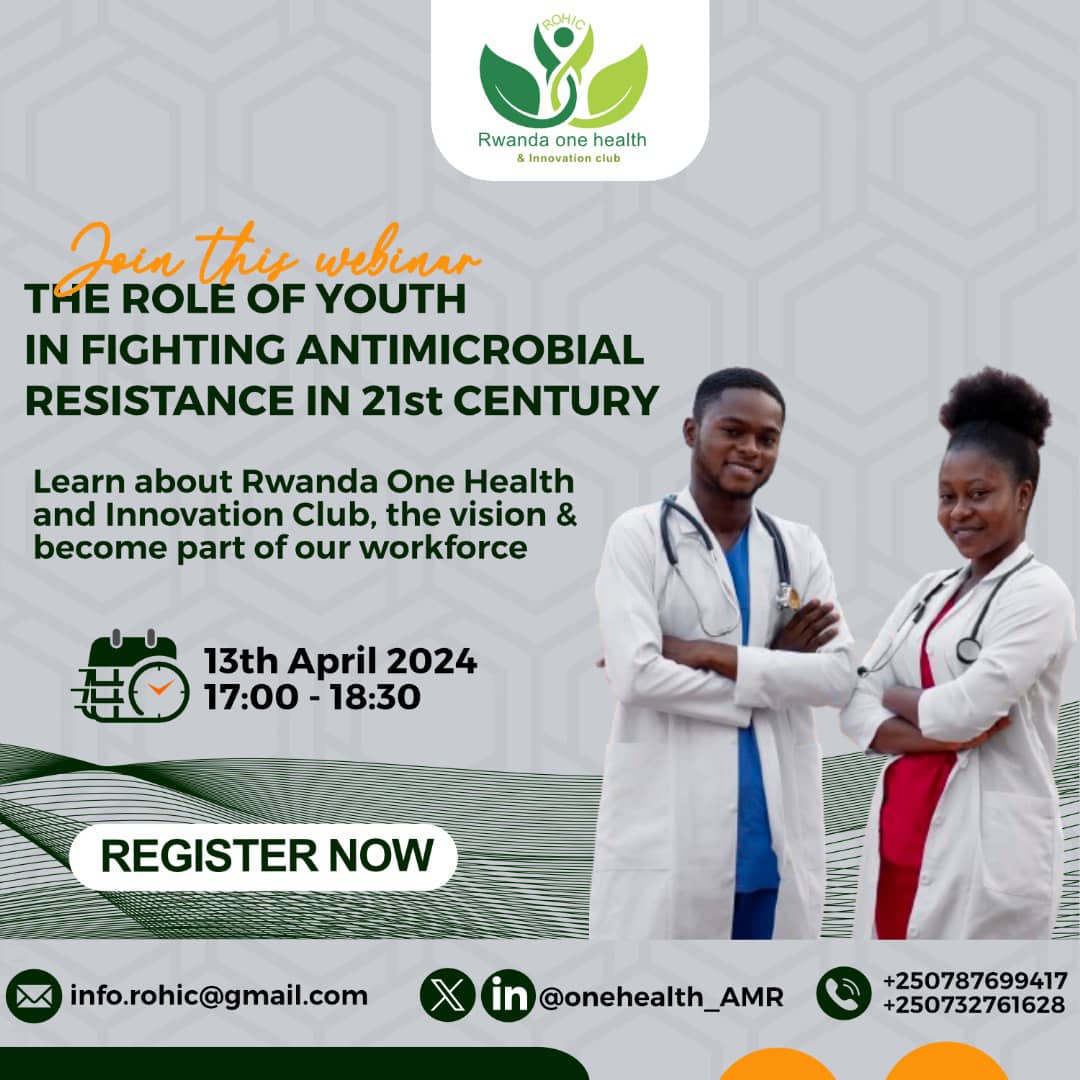 🚨🚨🚨🚨🚨🚨🚨🚨🚨🚨🚨🚨🚨🚨
Have you always wanted to know more about #ROHIC and expand your knowledge on Antimicrobial resistance!? 
The time is now .......
forms.gle/i3HVUn2kYTKzdV…
Please register on the above link and be with us in today's webinar....Thank you