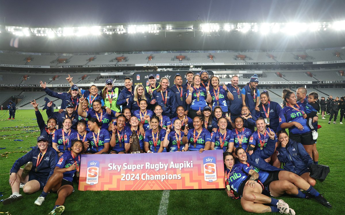 Congratulations to @BluesRugbyTeam for taking out Sky Super Rugby Aupiki 2024 🏆 What a stellar season and epic final at Eden Park. To be the third team to put your name on the trophy in three years of competition is pretty special. Ngā mihi 💙