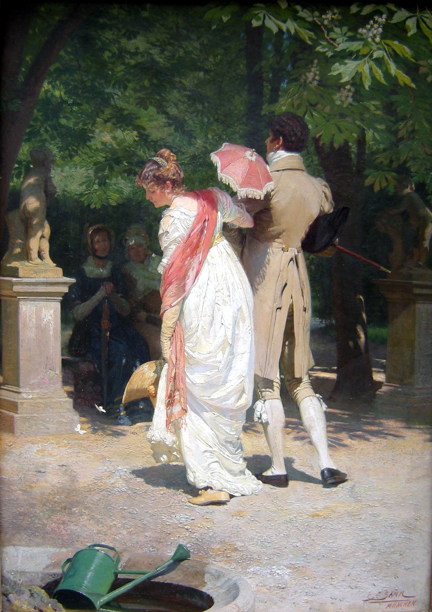 'El paseo de la mañana', del pintor austriaco Franz Xaver Simm (1853 - 1918).
