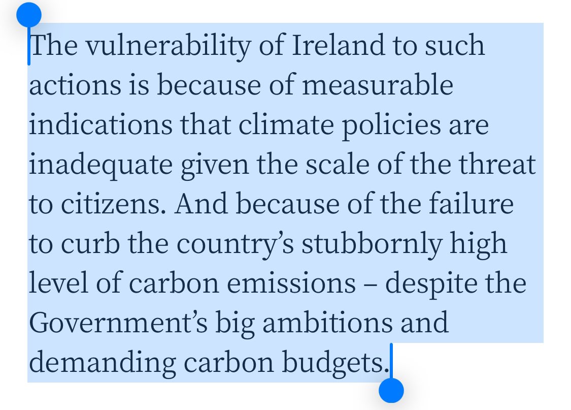 “The Irish Times view on the European Court of Human Rights decision on climate change: key messages for Ireland: It is therefore expected that it will bring about a new wave of climate cases in domestic courts in Europe.” 🤞🏻 irishtimes.com/opinion/editor…