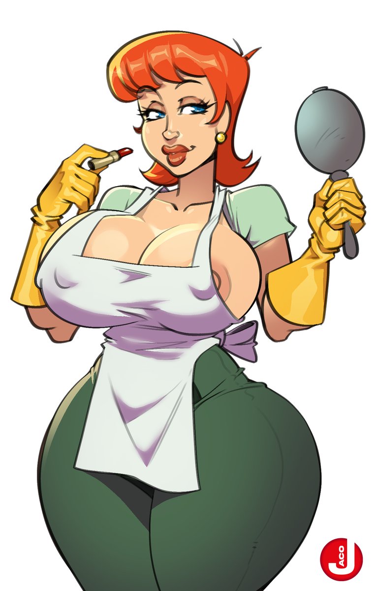 Dexter's Mom fanart. Removing the apron at 2k likes 😏😏