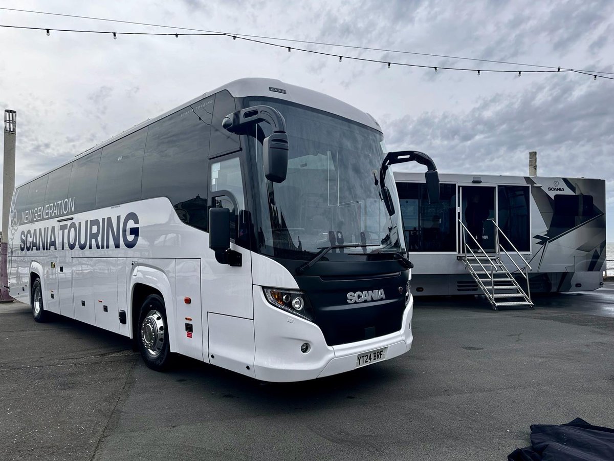 We're in Blackpool today for the first of two exciting days at @UKCoachRally. 😍 We'll be here all weekend with our 12.1m New Generation Scania Touring. Come and join us for a chat and some complimentary refreshments?